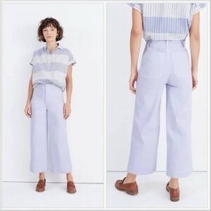 Madewell Emmet Crop Wide Leg Jeans in Lilac